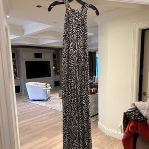 Banana Republic Long Brown and White Dress